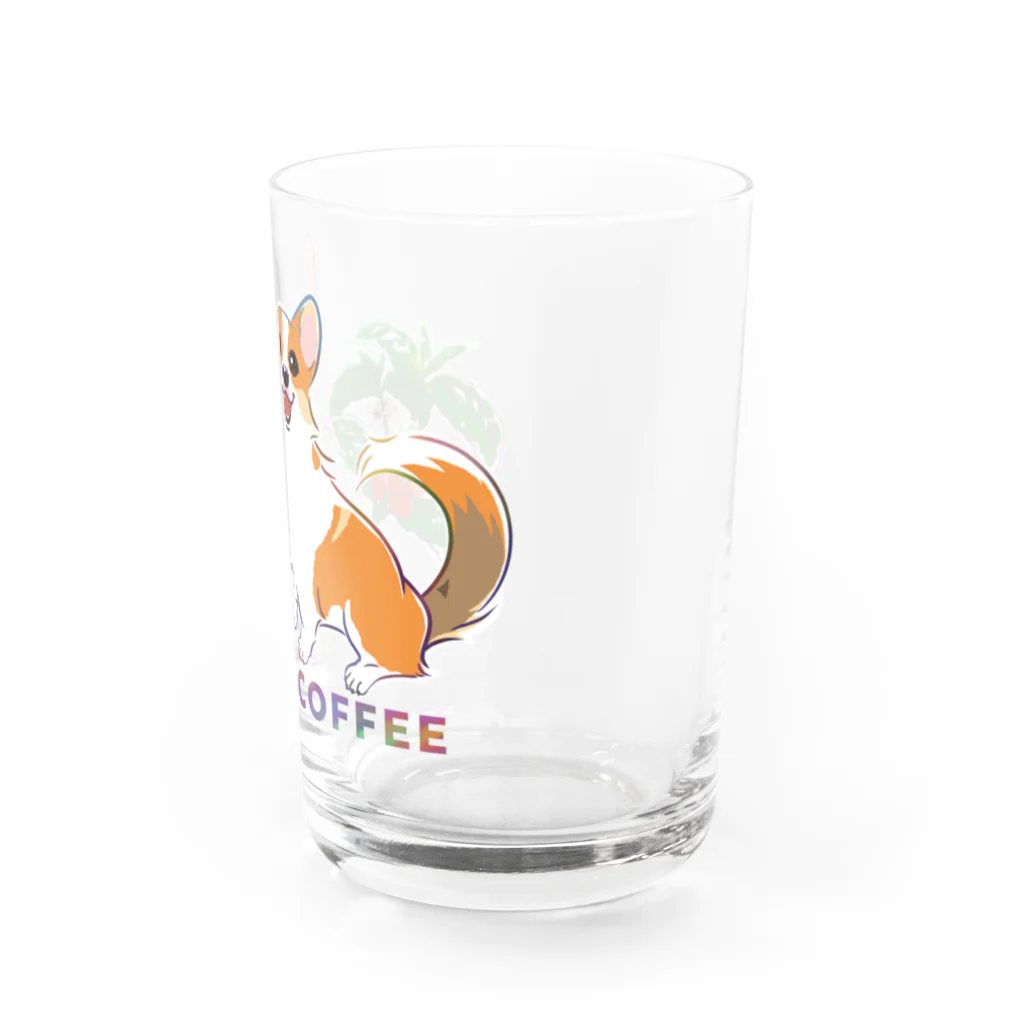 コーギーとうま！のコーギーコーヒー（るんちゃん） Water Glass :right