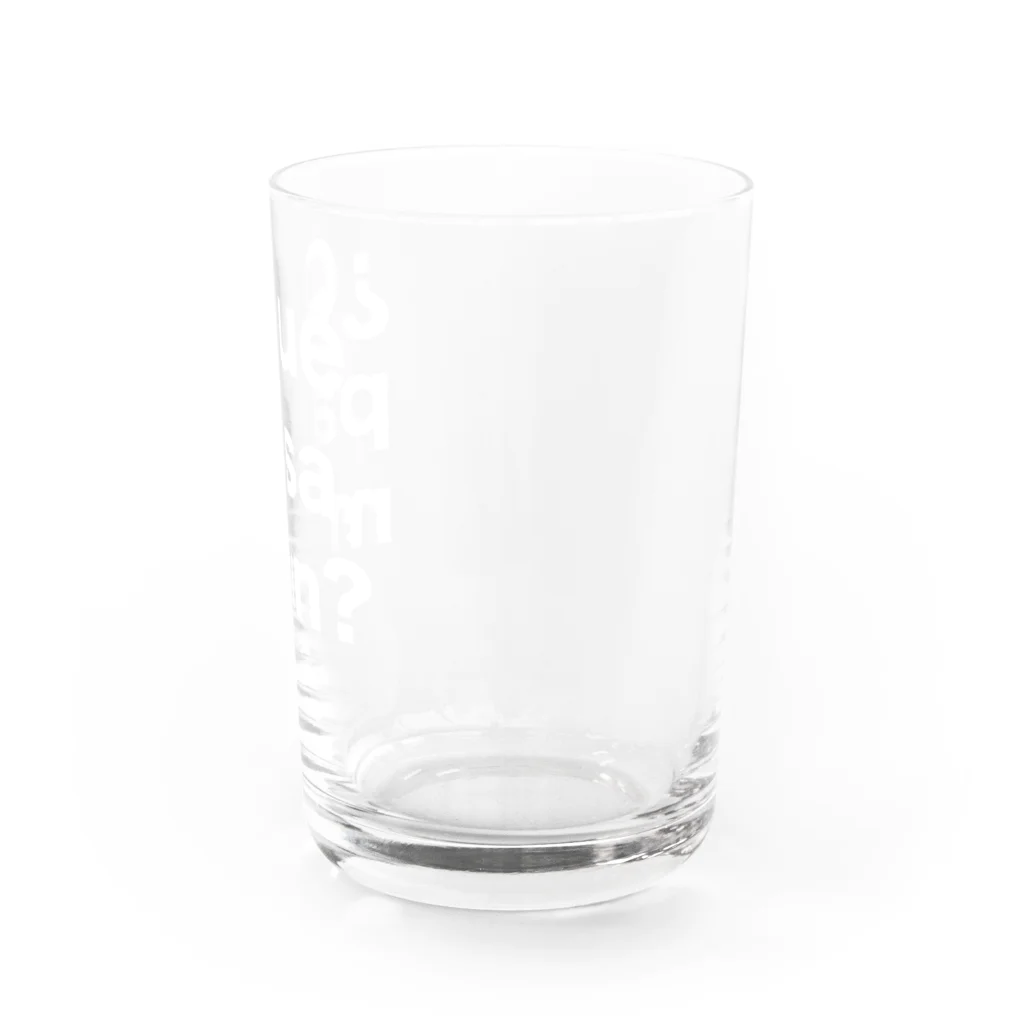 TシャツジャパンSUZURI店🇯🇵の¿Qué pasa,man?（ケパサメン）白文字 Water Glass :right