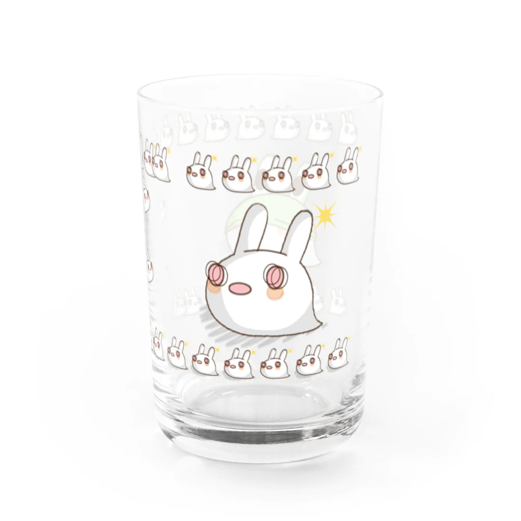 イラスト MONYAAT のそれじゃB級、死神くん。うさ魂デザイン Water Glass :right