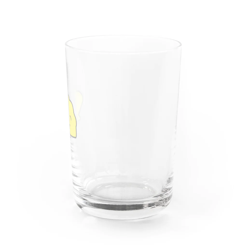 ほたてちゃん開運研究所のパステルイエローのほたてちゃん Water Glass :right