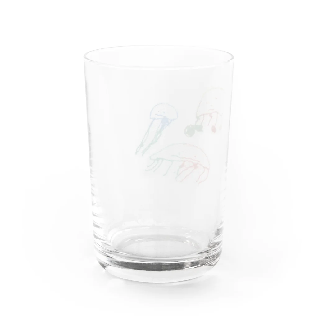 クラゲ屋の3匹のクラゲ Water Glass :right