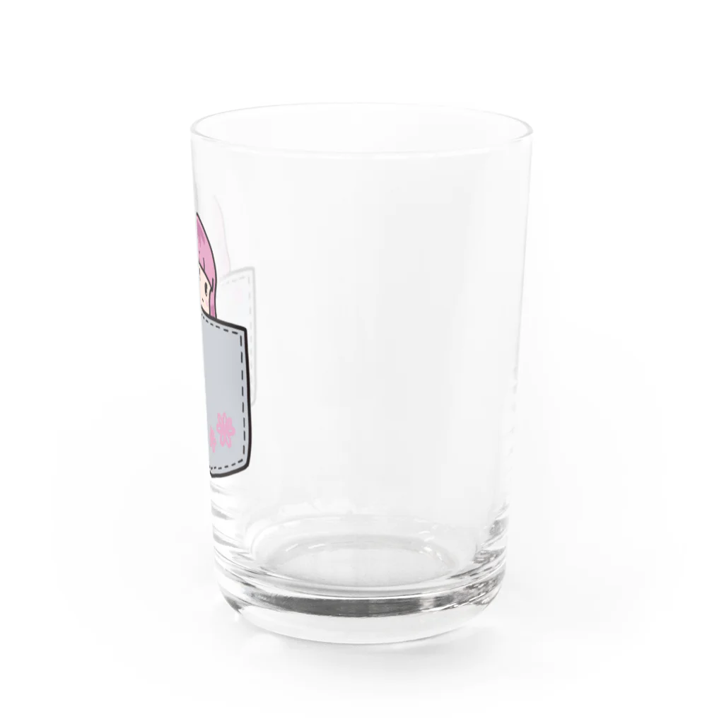 うっかおりんのすん顔女子(おかっぱ) Water Glass :right