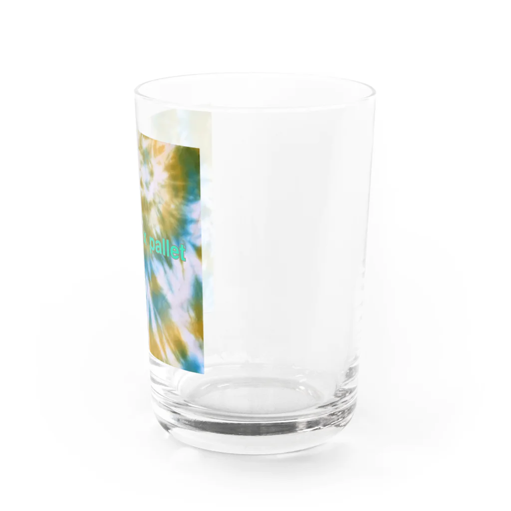 Mix pallet りょうのタイダイ染めプリント　黄緑×水色 Water Glass :right