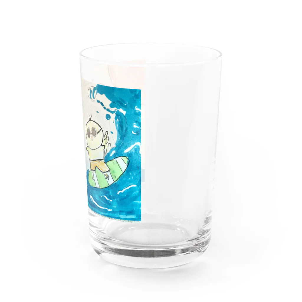 かのパピのサーフィン　ヒヨコ！ Water Glass :right