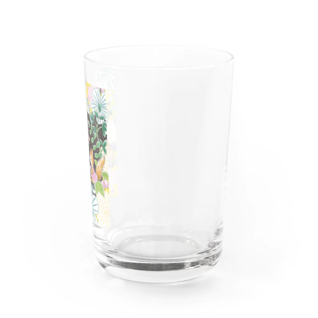 SatokostudioArtのはりねずみくんとりすちゃんの出会い Water Glass :right