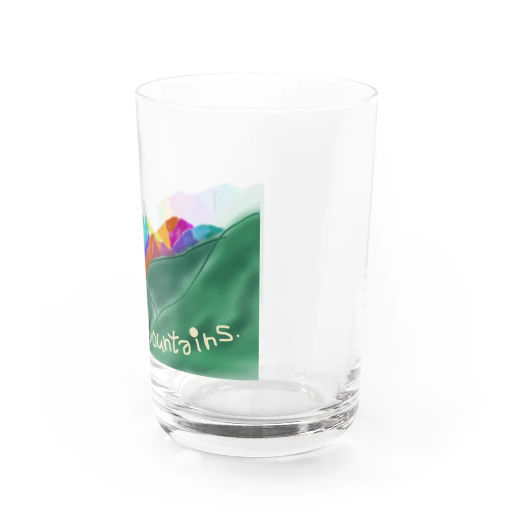 Lunannieのカラフルな山たち Water Glass :right