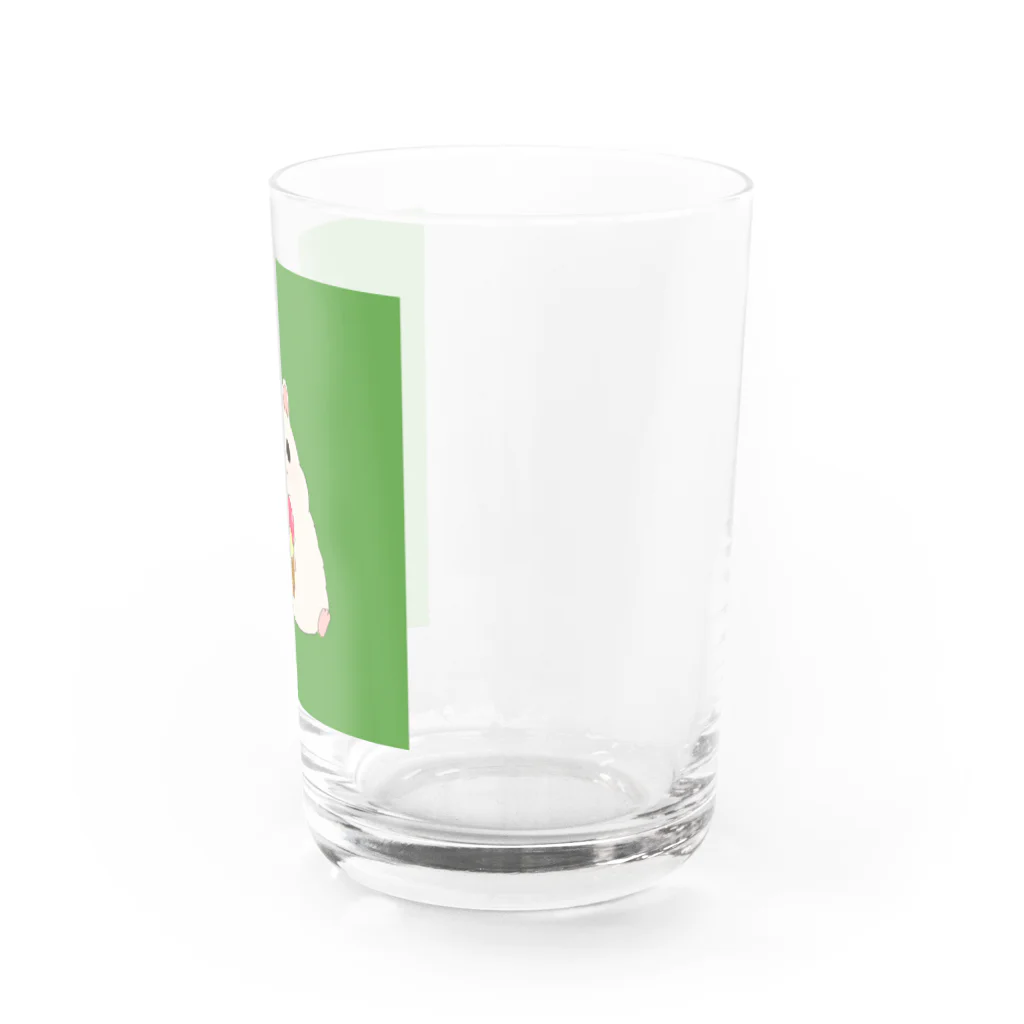 はむはむえどちゃんのえどちゃん ソフトクリームたべる Water Glass :right