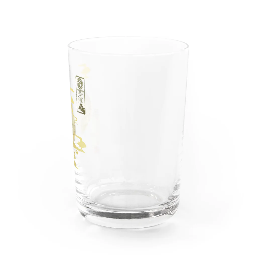 ねこたぬきのお月様 Water Glass :right