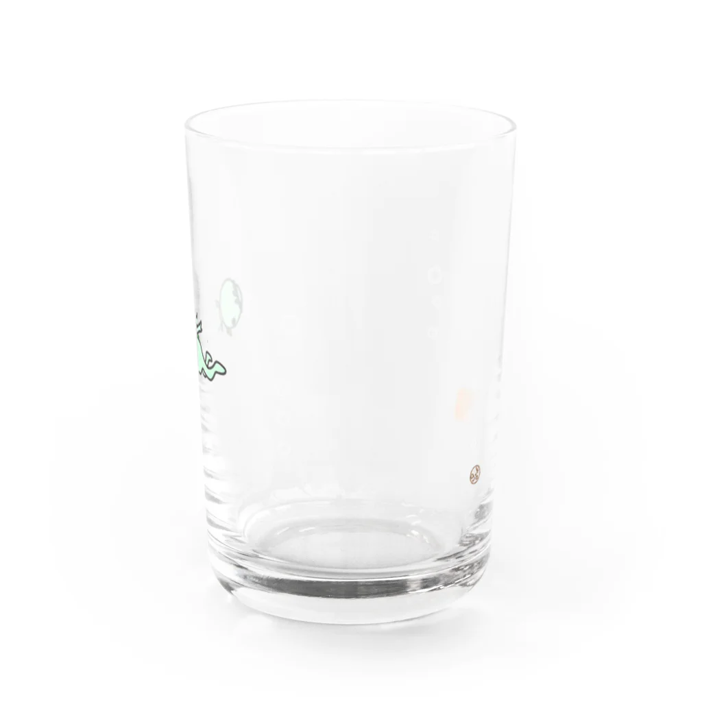 grk0 🌟ウサギのチャとシロ〜時々カッパのカッパ素潜り Water Glass :right