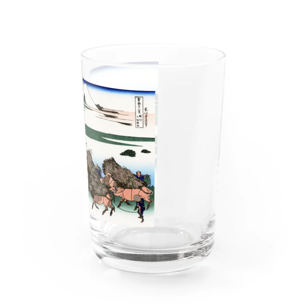 寿めでたや(ukiyoe)の葛飾北斎_冨嶽三十六景　駿州大野新田 Water Glass :right