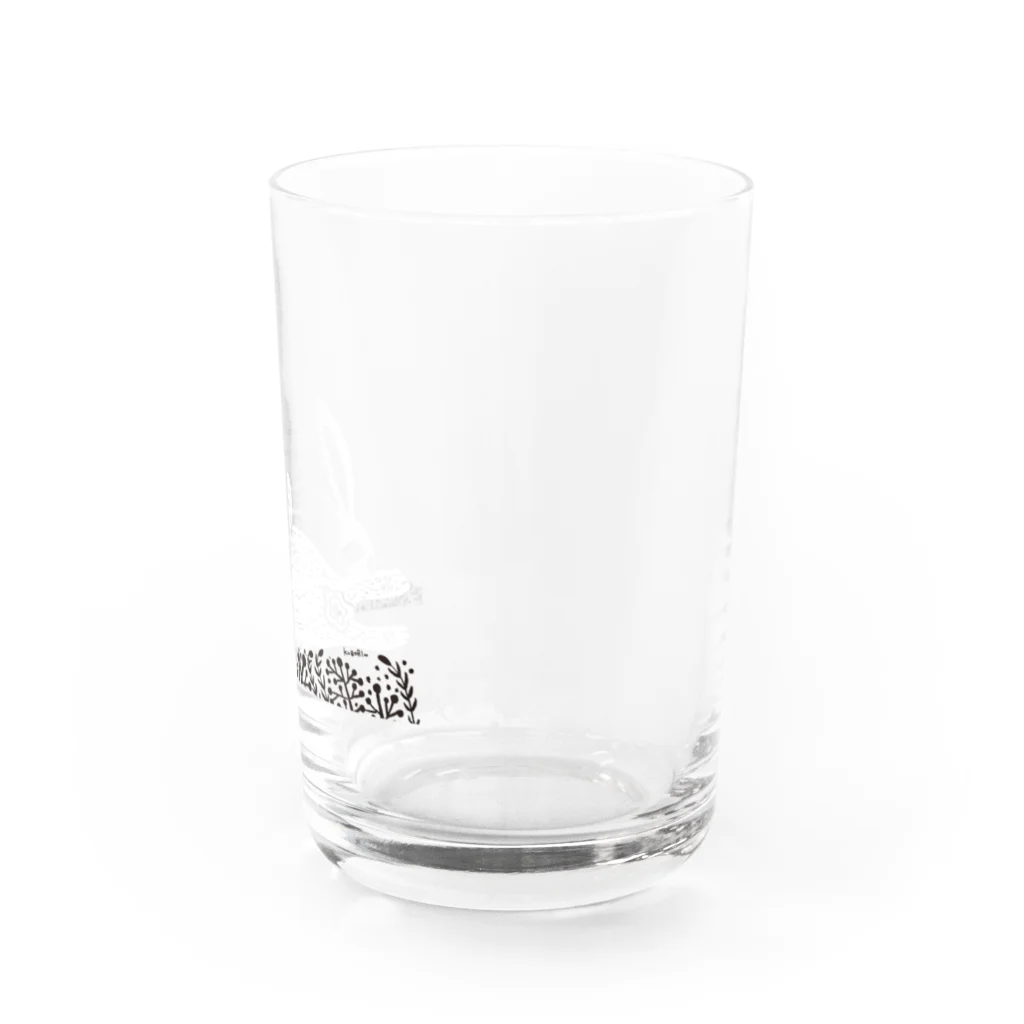 Arts&Crafts Muuの雪うさぎ Water Glass :right