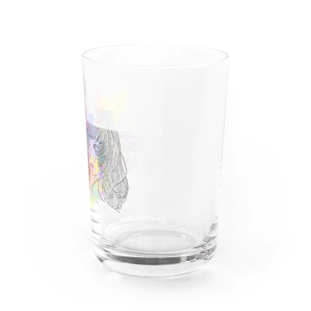 suitouka official item shopの水透花のおんなのこ(絵の具ver.) Water Glass :right