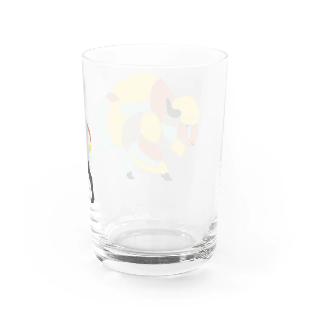 PuppenPeanoのパステルなバイソン Water Glass :right