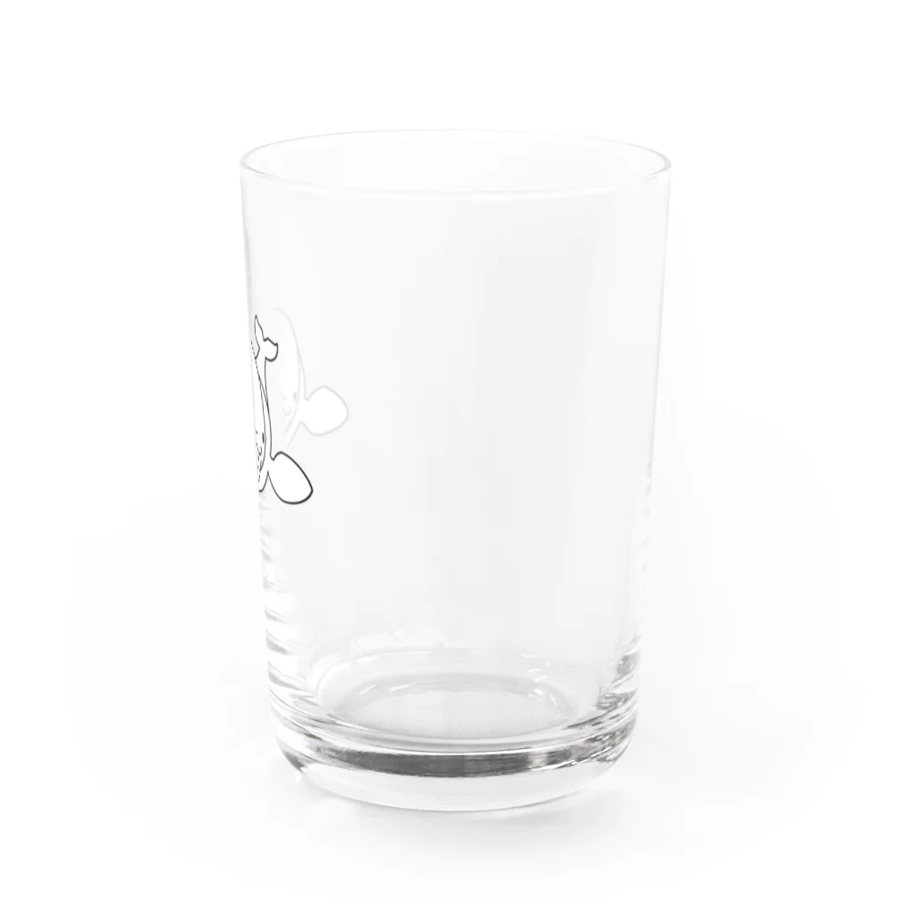 chokonanのベルーガ（シロイルカ） Water Glass :right