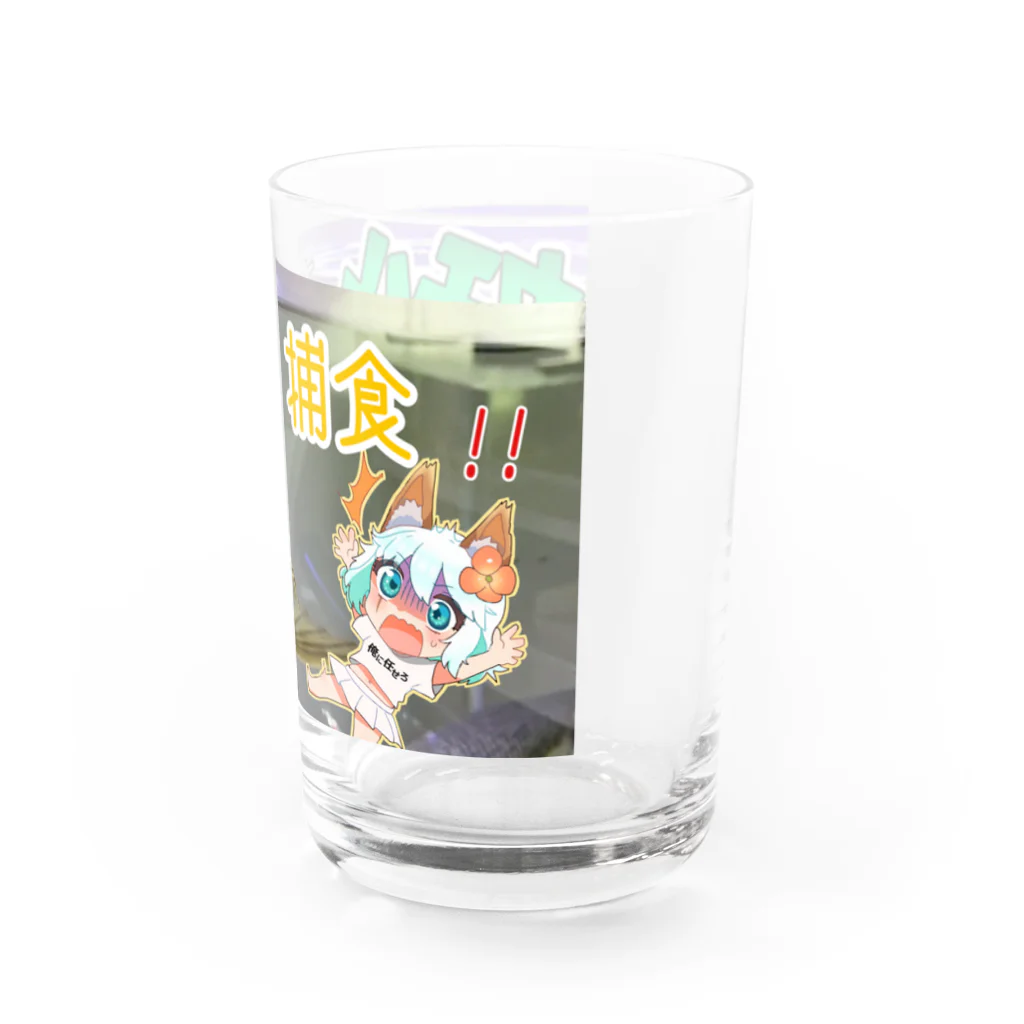 つぶさん屋suzuri店のつぶアクアグッズ Water Glass :right