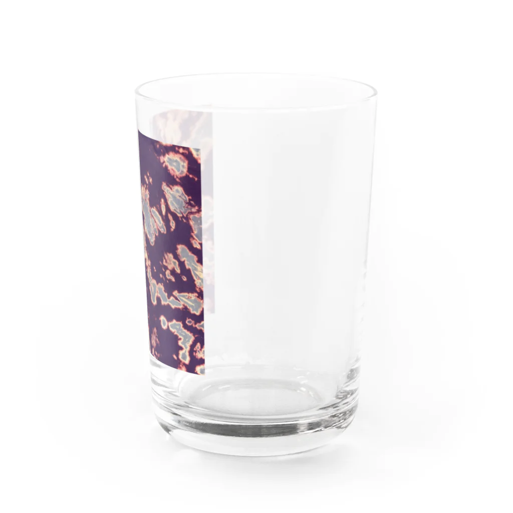 Mix pallet りょうのタイダイ染めプリント　紫 Water Glass :right
