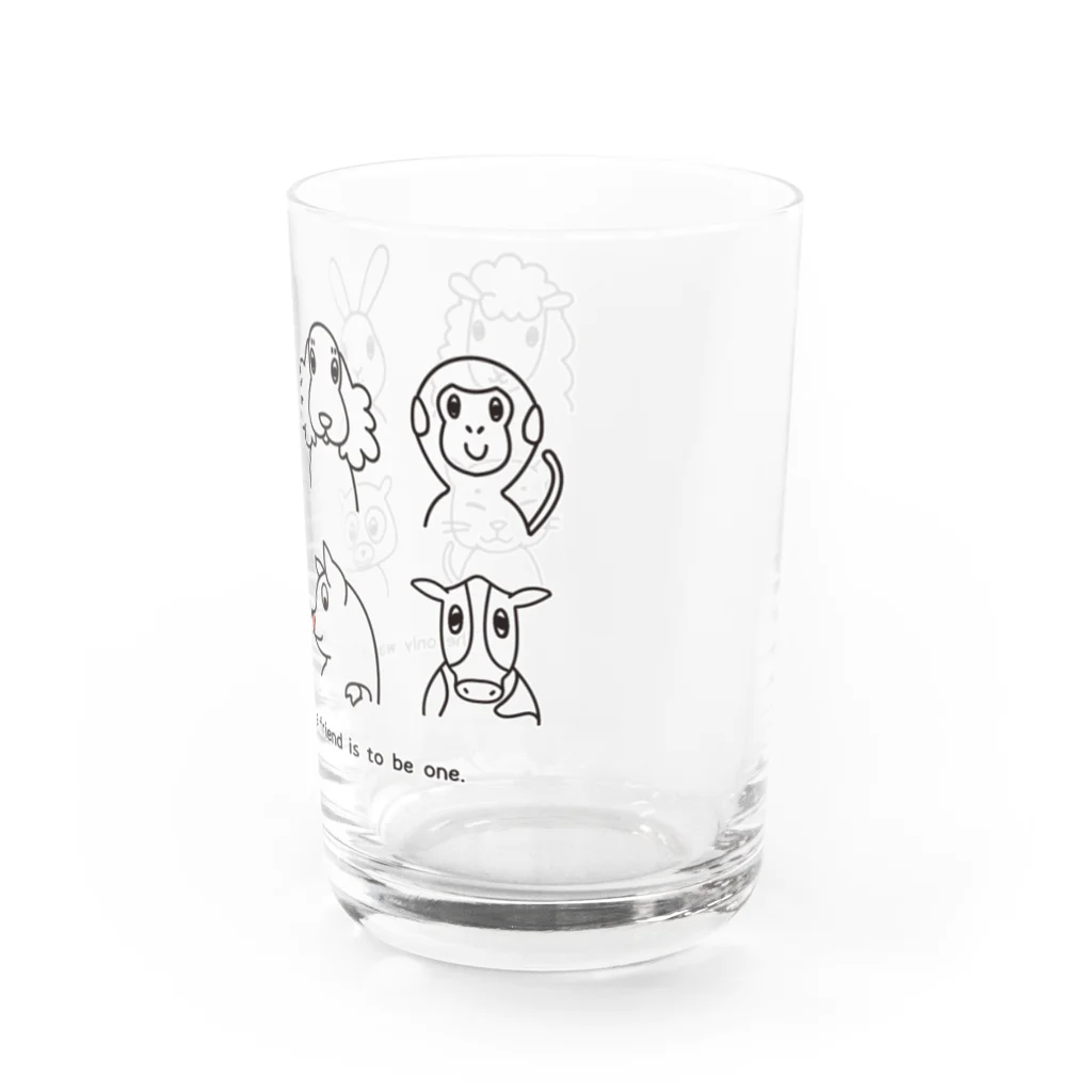 ariariartの動物大集合！（チャリティー） Water Glass :right