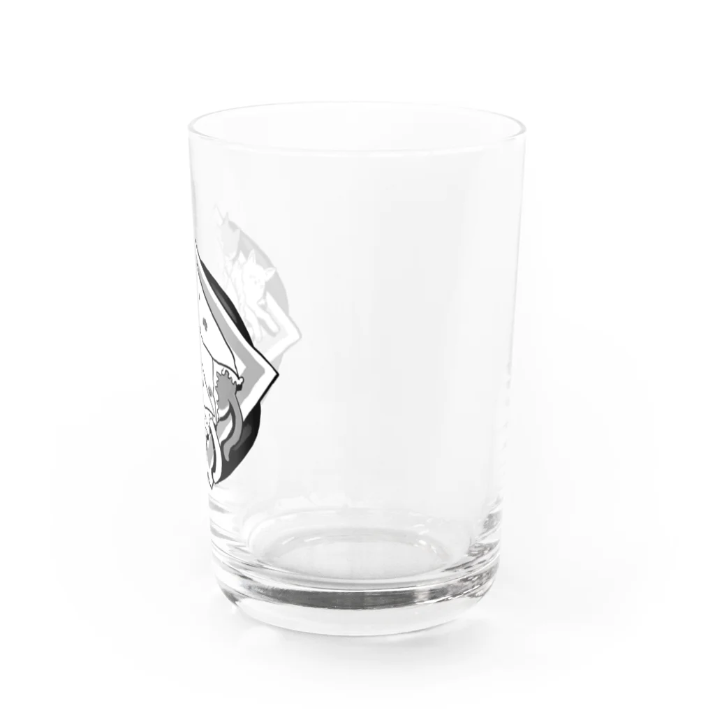 アプリコット・バスの白黒トルティーヤ猫サンド Water Glass :right