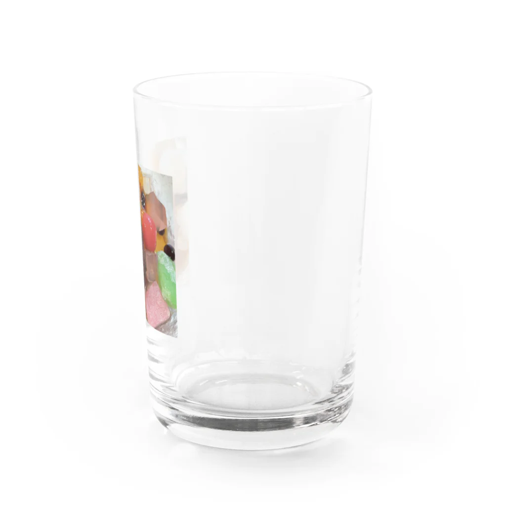 あゆのしおやきの白玉あんみつ Water Glass :right