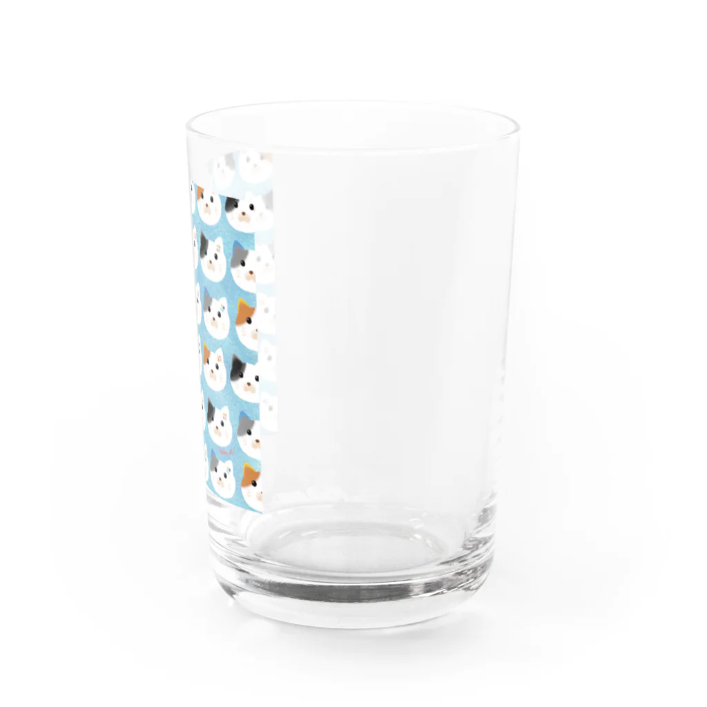 前田悠花｜イラストレーターの★にゃんこがいっぱい★ Water Glass :right