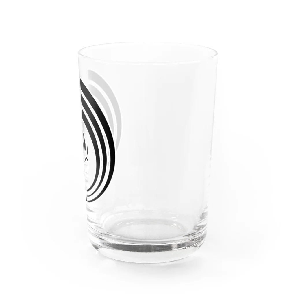 Ａ’ｚｗｏｒｋＳの熨斗輪に髑髏 白枠黒（オリジナル家紋シリーズ） グラス右面