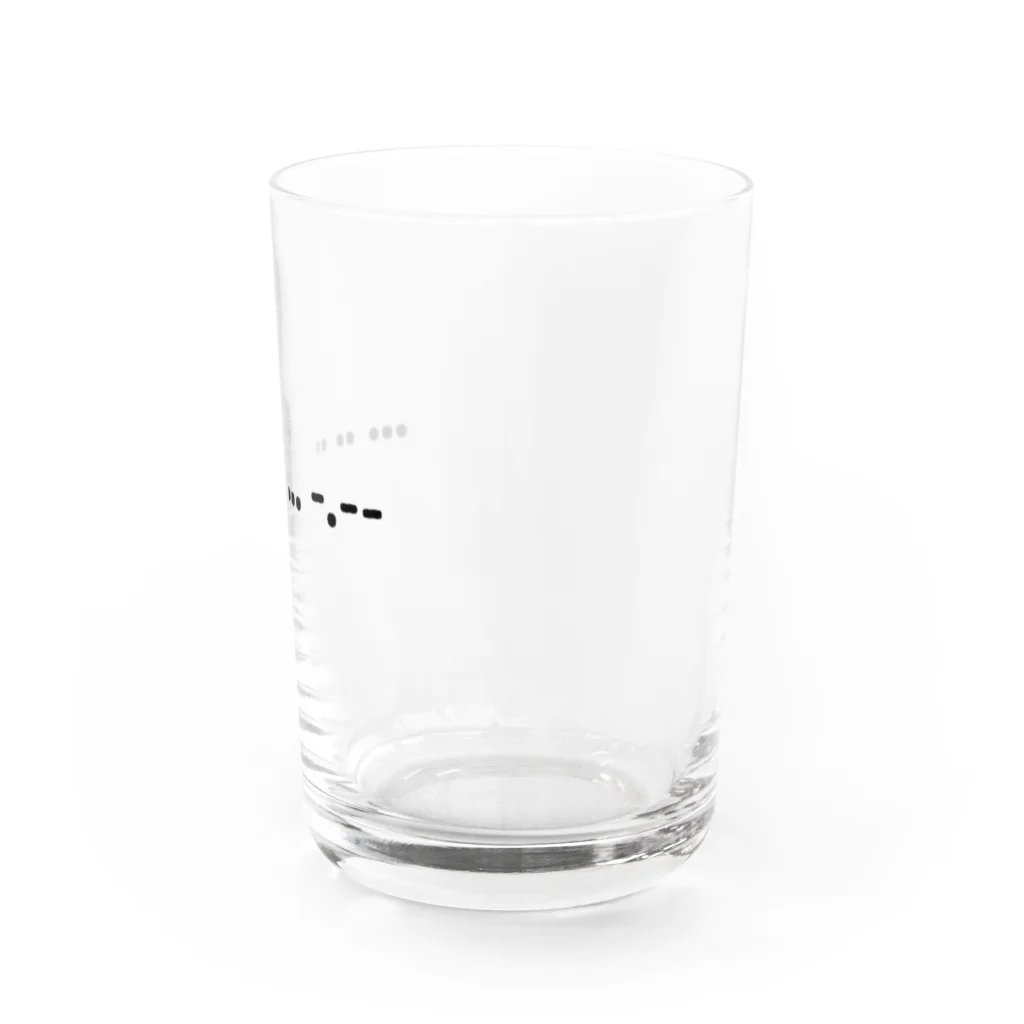 ヒュミリの店の淫語モールス信号シリーズ　「sissy」 Water Glass :right