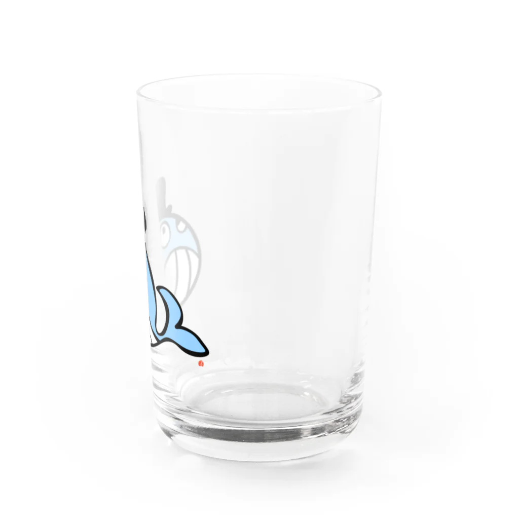 ittekiのくじらちゃん（カラー） Water Glass :right