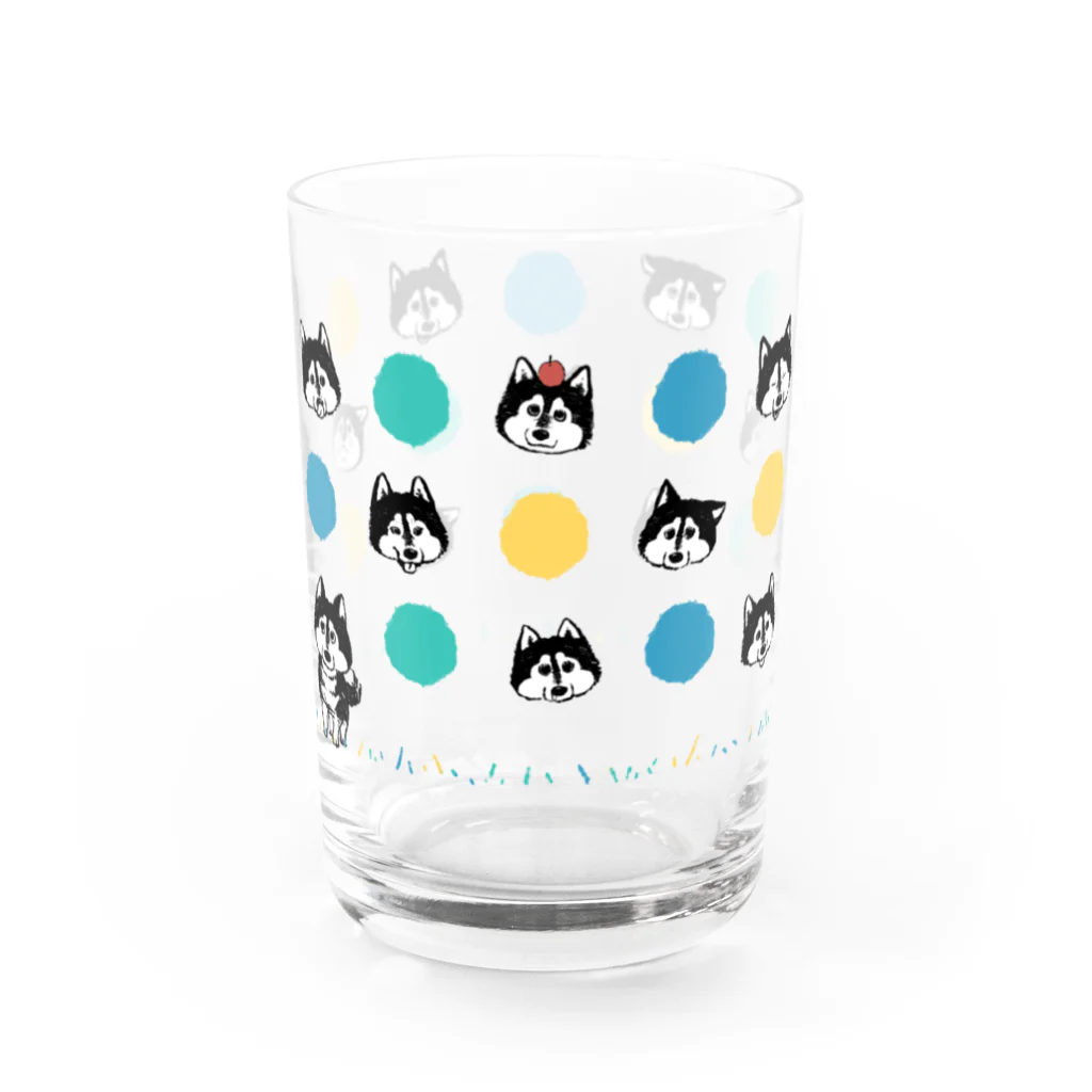 mokohiyori8の黒柴もこ。 Water Glass :right