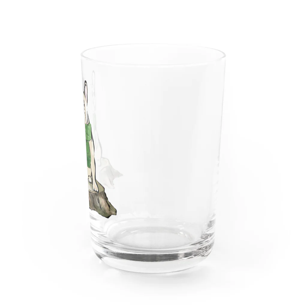 犬グッズの店しえるぶるーのマフラー犬　フレンチブルドッグ　クリーム Water Glass :right