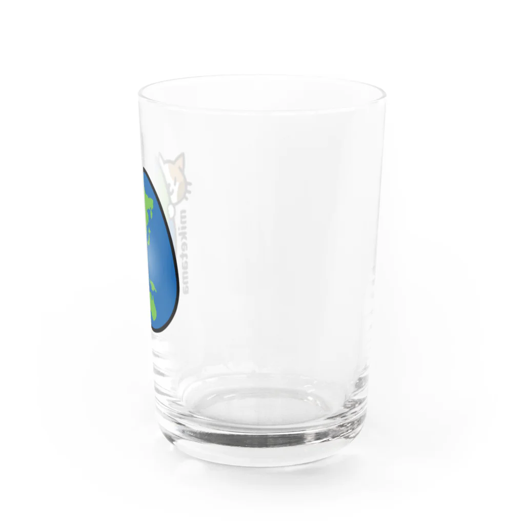 ミケタマのミケタマ ロゴ2 Water Glass :right