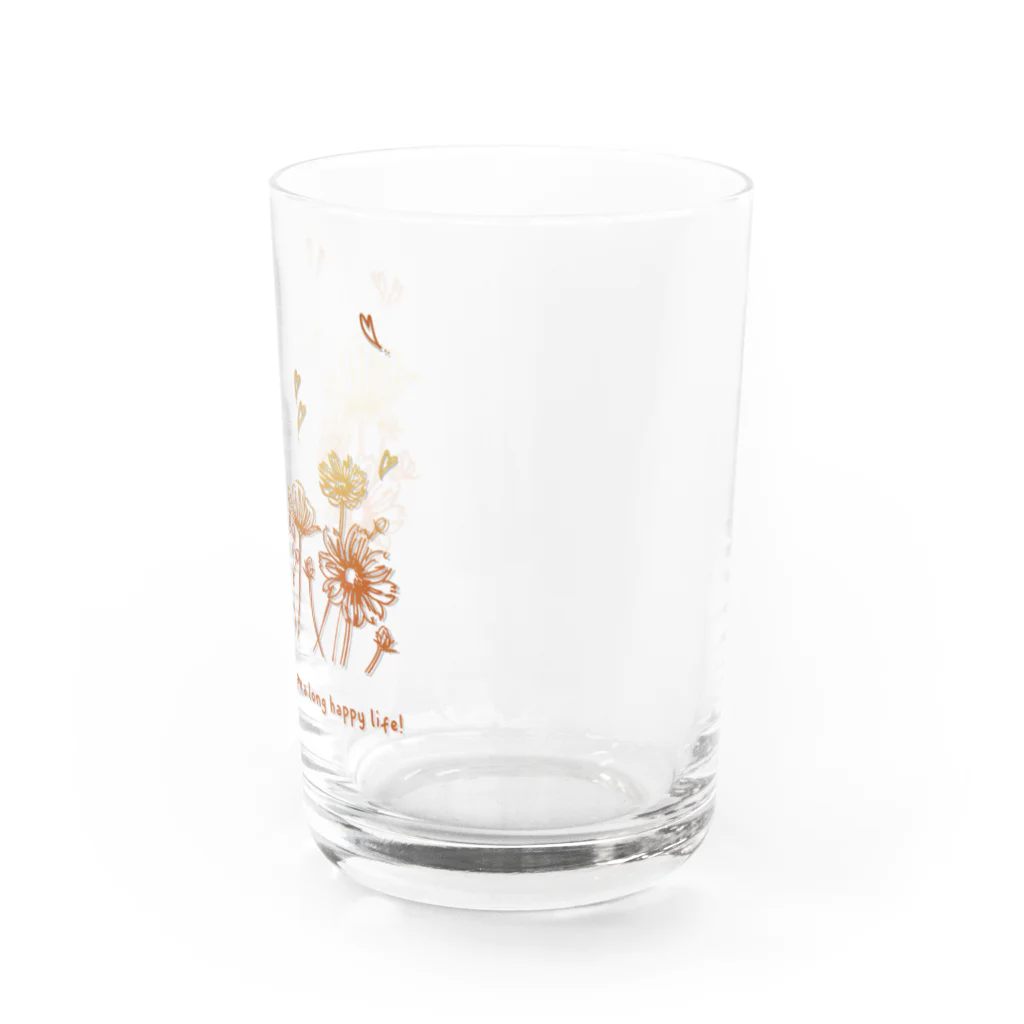 SU-KUの幸せな人生を！(オレンジ系) Water Glass :right