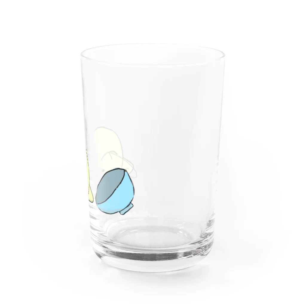 月見うどんのからしちゃん・脱力 Water Glass :right