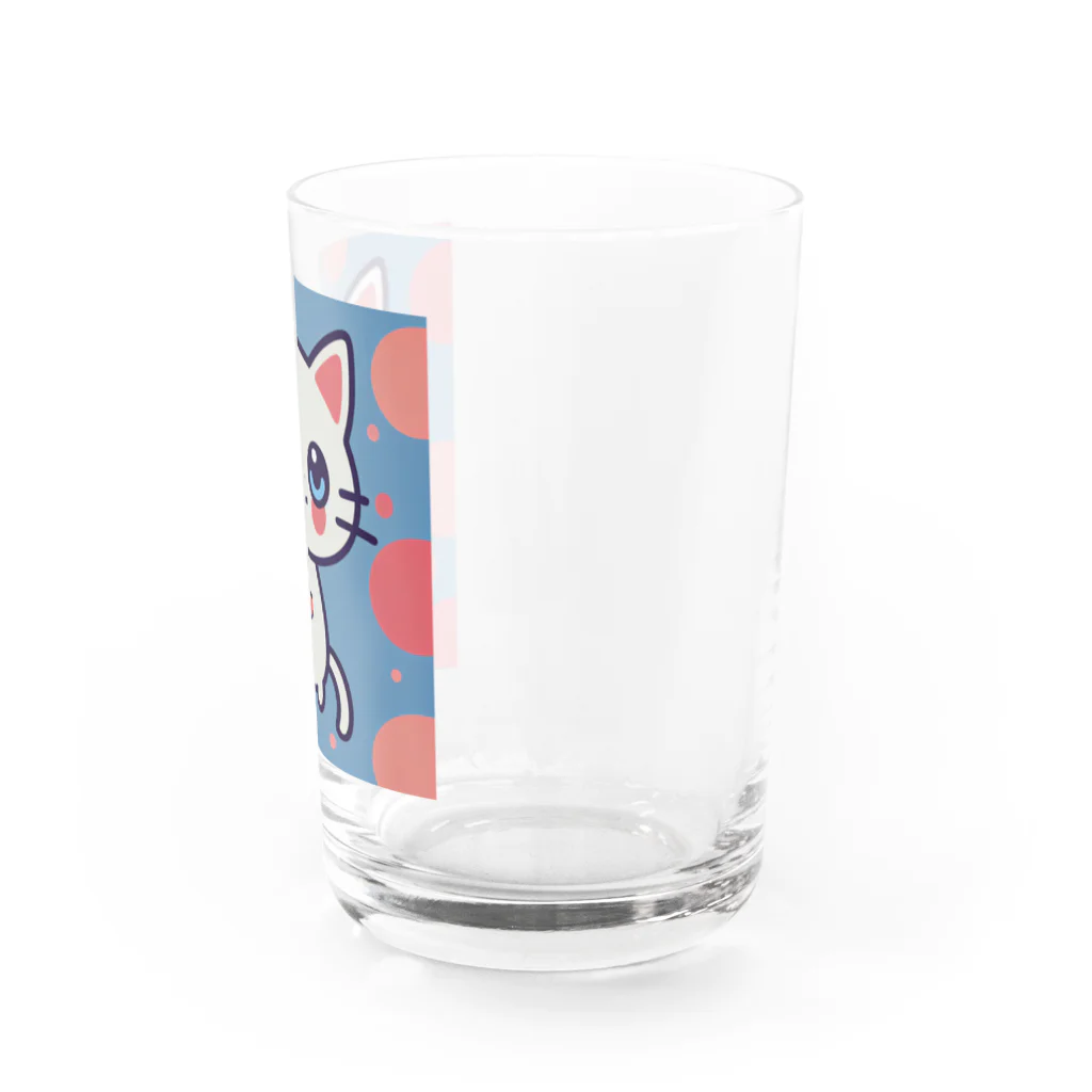 A31eの狛猫のミケ「はーとびーと」 Water Glass :right