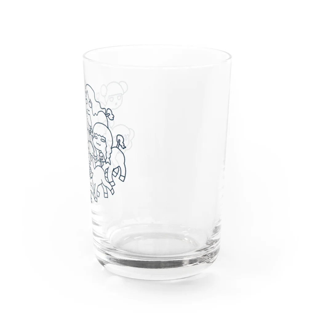 キノコマニアックの麻理子ちゃんダービー(ネイビー) Water Glass :right