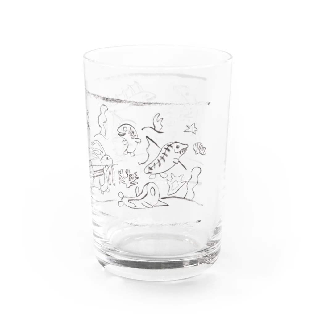 ポンぎつねのお店の魚～獣戯画 Water Glass :right