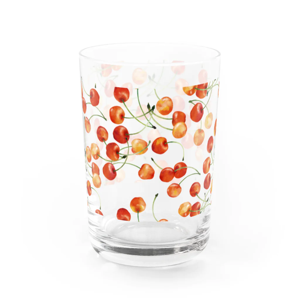 Miho MATSUNO online storeのlovely cherries（clear type） グラス右面