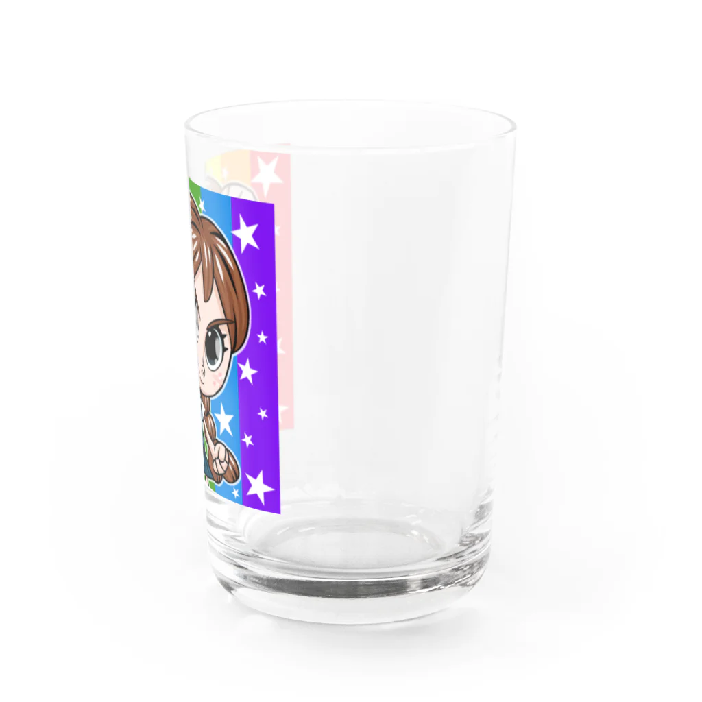 堀越ヨッシーのお店（SUZURI支店）の森邦子(PRIDE 2022) Water Glass :right