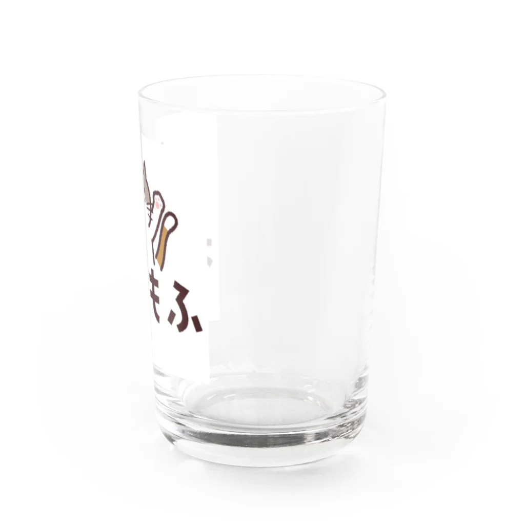 保護猫ふれあいカフェねこもふのねこもふミケさん Water Glass :right