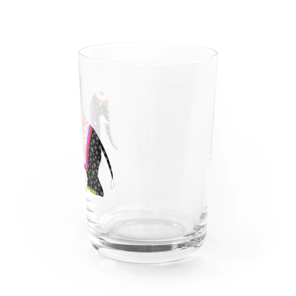 板絵師へしのカラフルゾウさん Water Glass :right