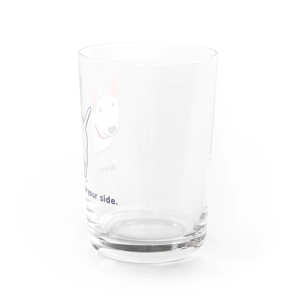 Yuraiyuのブルテリア🐾ホワイト Water Glass :right