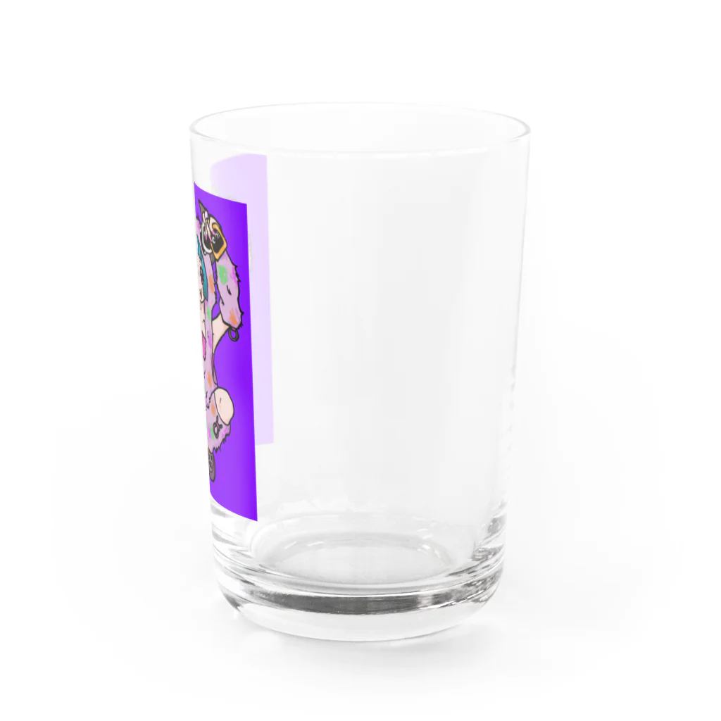 あやしいおばさん くろまめさんの○ュアアルコール（クラ○ナー）パープル Water Glass :right