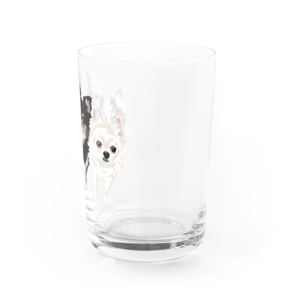 Letiのチョコ、チップ、ソラ Water Glass :right