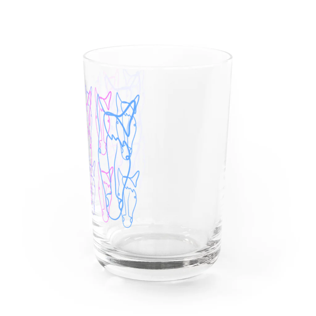 おはる屋さんのカラフルな馬さん Water Glass :right