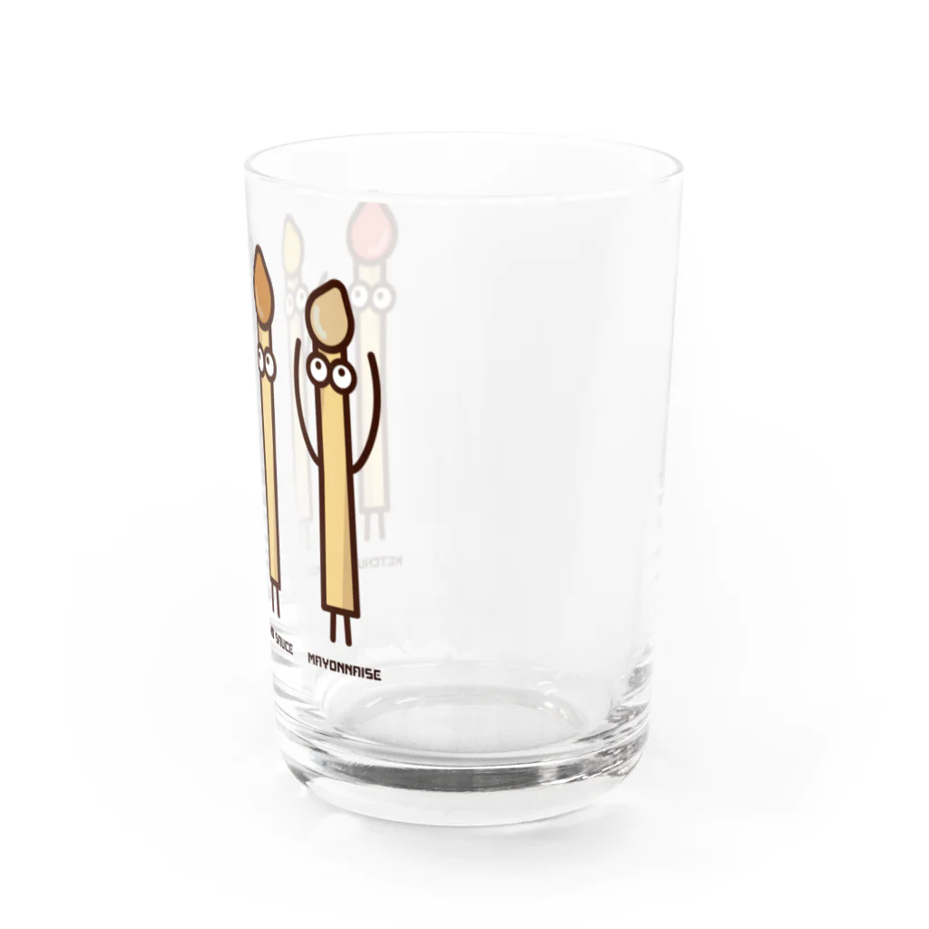 高堂玲/イラストの方のフライドポテト4兄弟 Water Glass :right