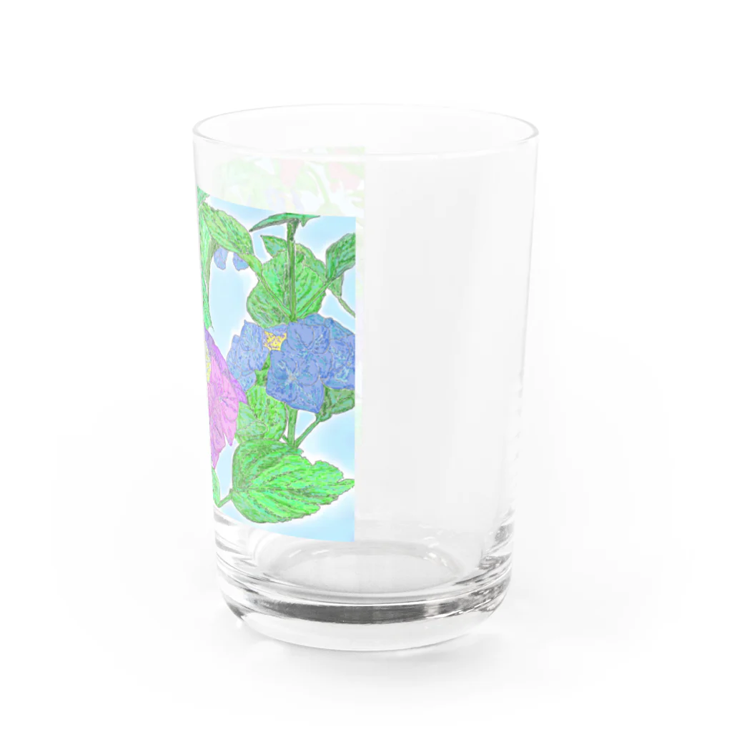 niwatsukinoの紫陽花（あじさい） グラス右面