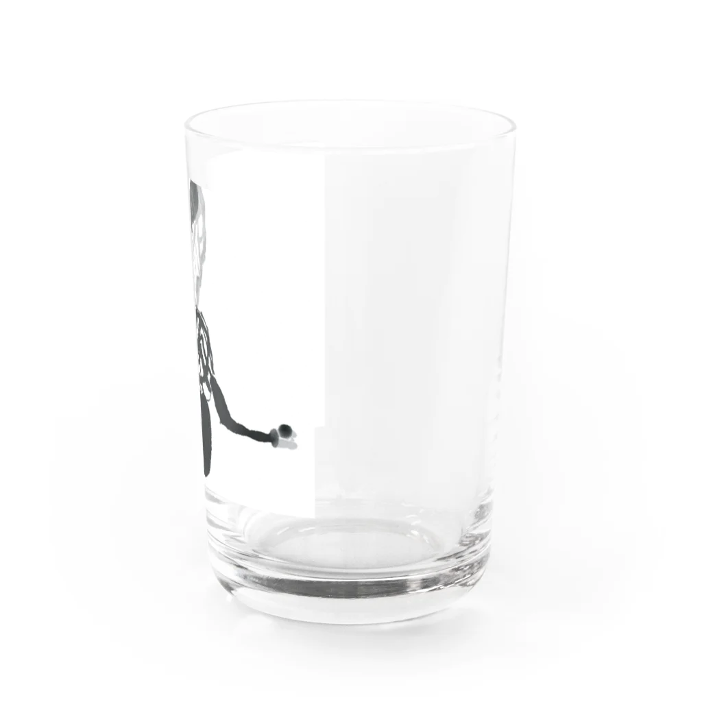 ikka-maaの息子作水墨画のゾウ Water Glass :right