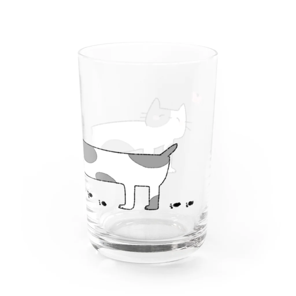  ちぢみんのおさんぽにゃんこ Water Glass :right