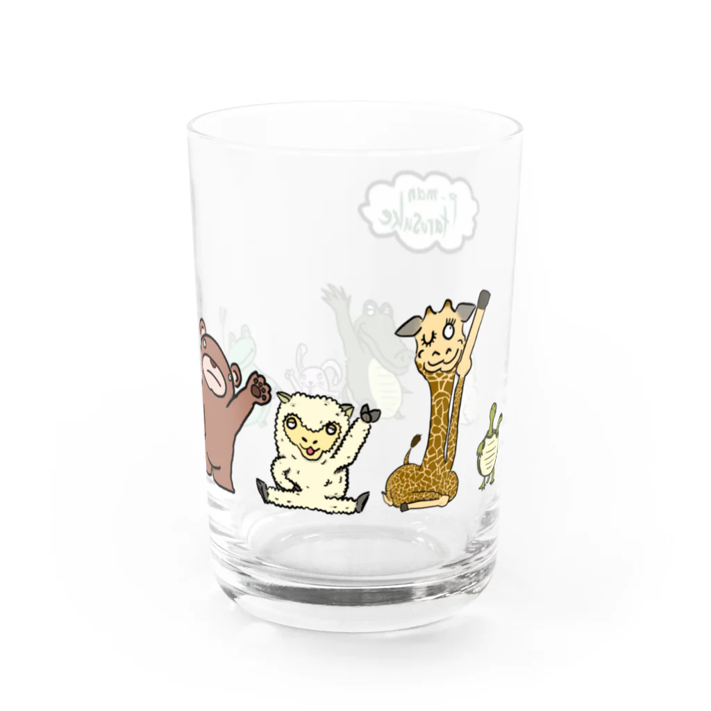 ピーマンタロスケ ✾ HEXA一本！のWelcom_Animals Water Glass :right