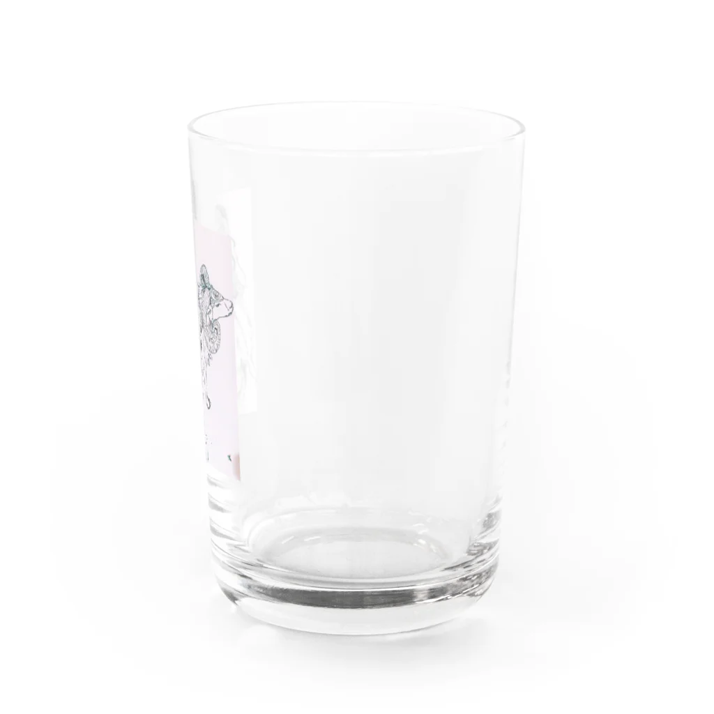 おこめっとちゃんの少女とムフロン Water Glass :right