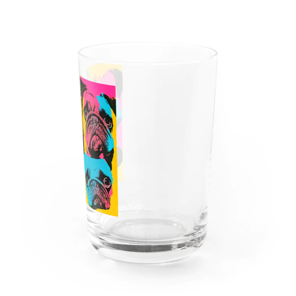 TakashiSのsurprised face pug Water Glass :right
